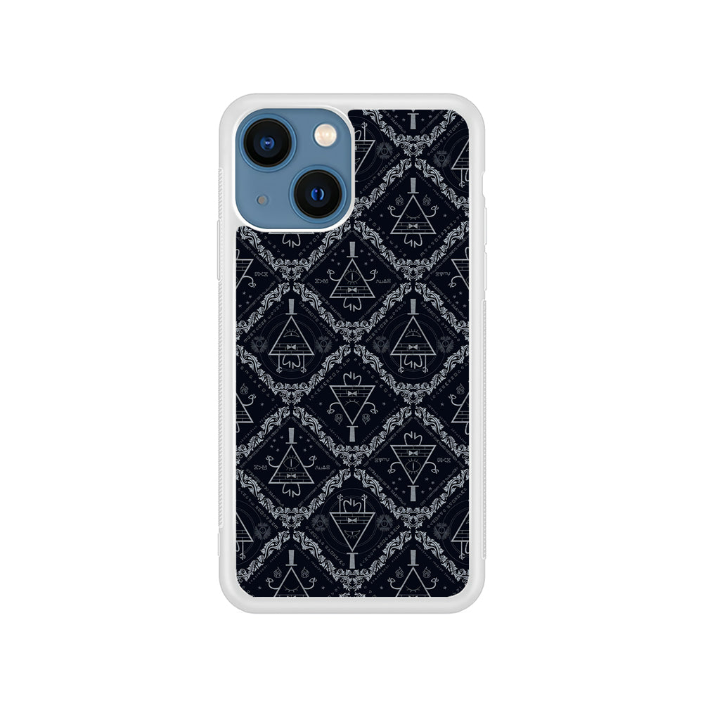 Bill Cipher Gravity Falls Pattern iPhone 15 Plus Case