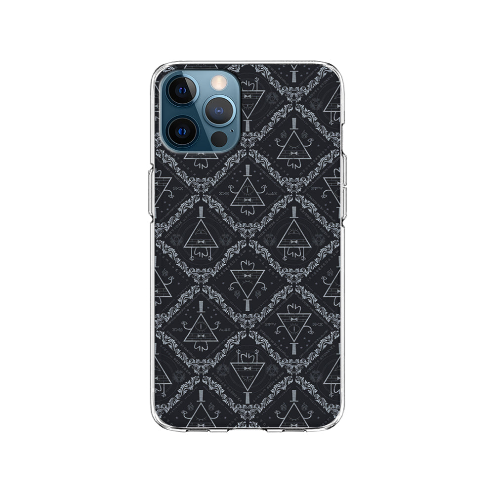 Bill Cipher Gravity Falls Pattern iPhone 15 Pro Case