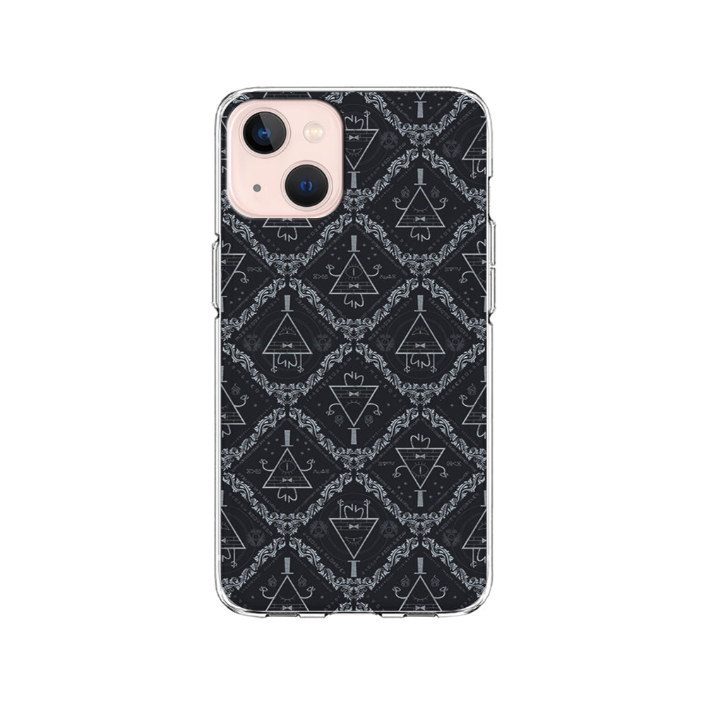 Bill Cipher Gravity Falls Pattern iPhone 15 Plus Case