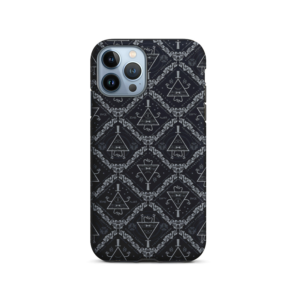 Bill Cipher Gravity Falls Pattern iPhone 15 Pro Case