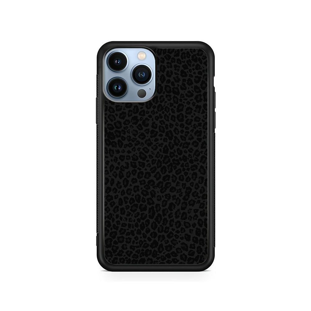 Black Leopard Skin Pattern iPhone 15 Pro Case