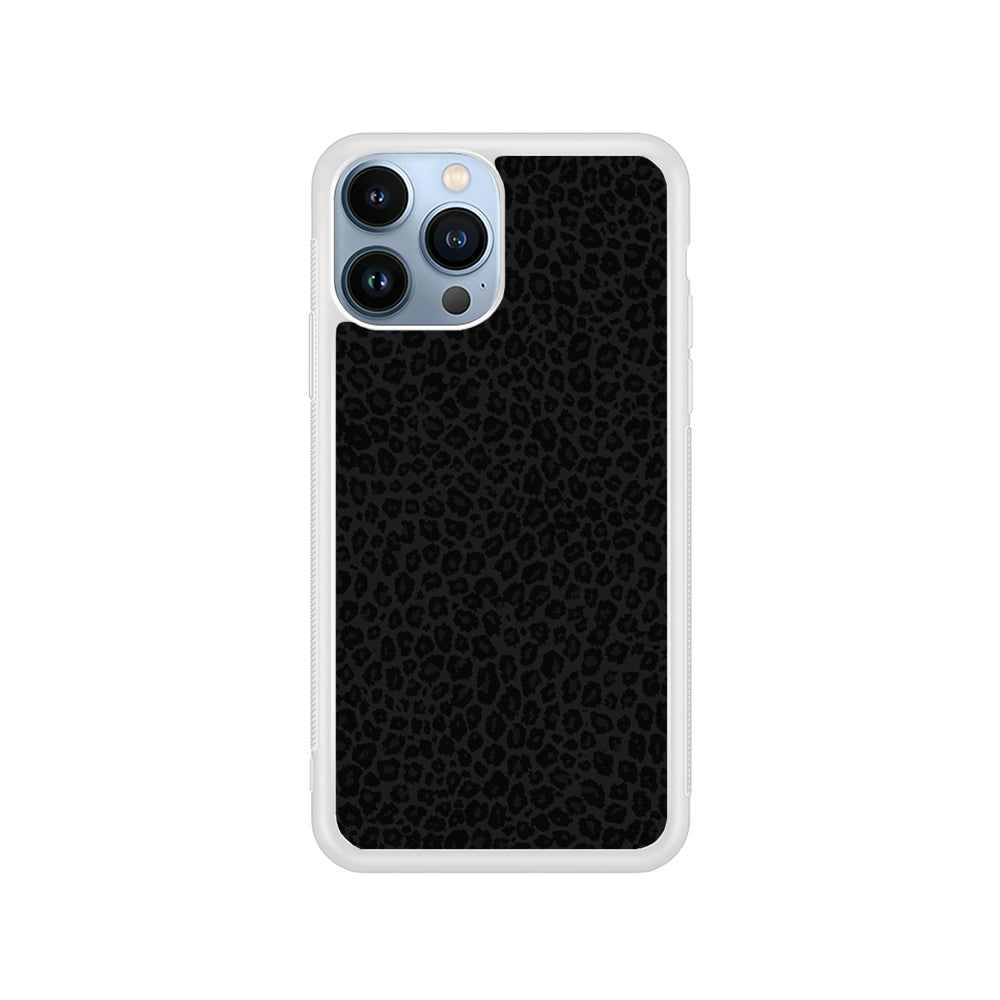 Black Leopard Skin Pattern iPhone 15 Pro Case