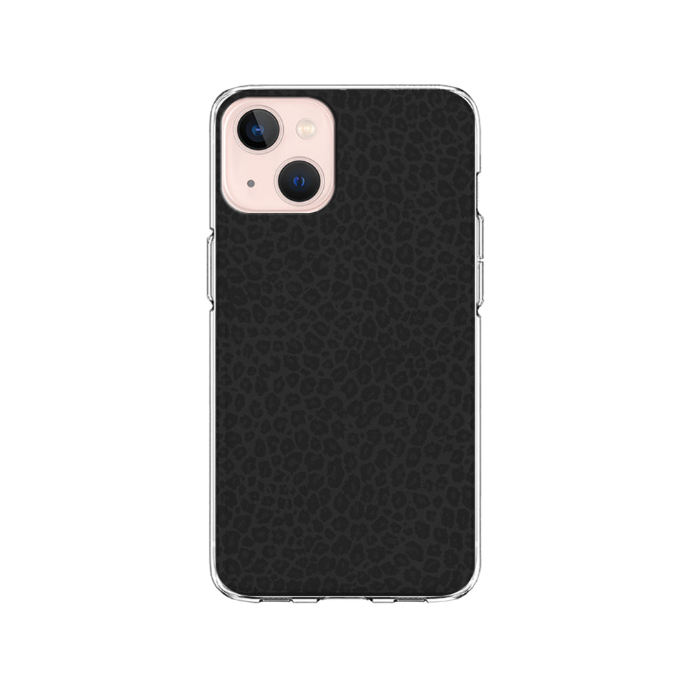 Black Leopard Skin Pattern iPhone 15 Plus Case