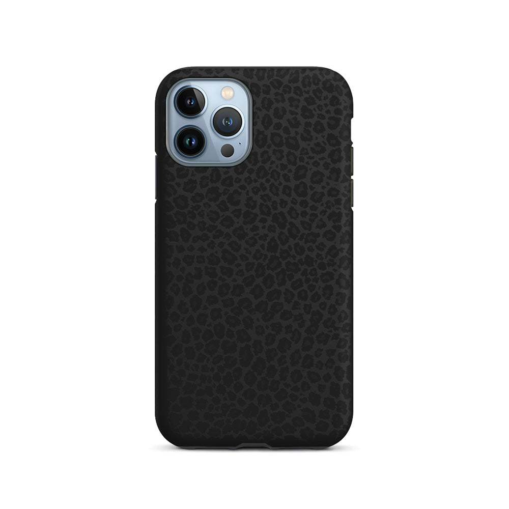 Black Leopard Skin Pattern iPhone 15 Pro Case