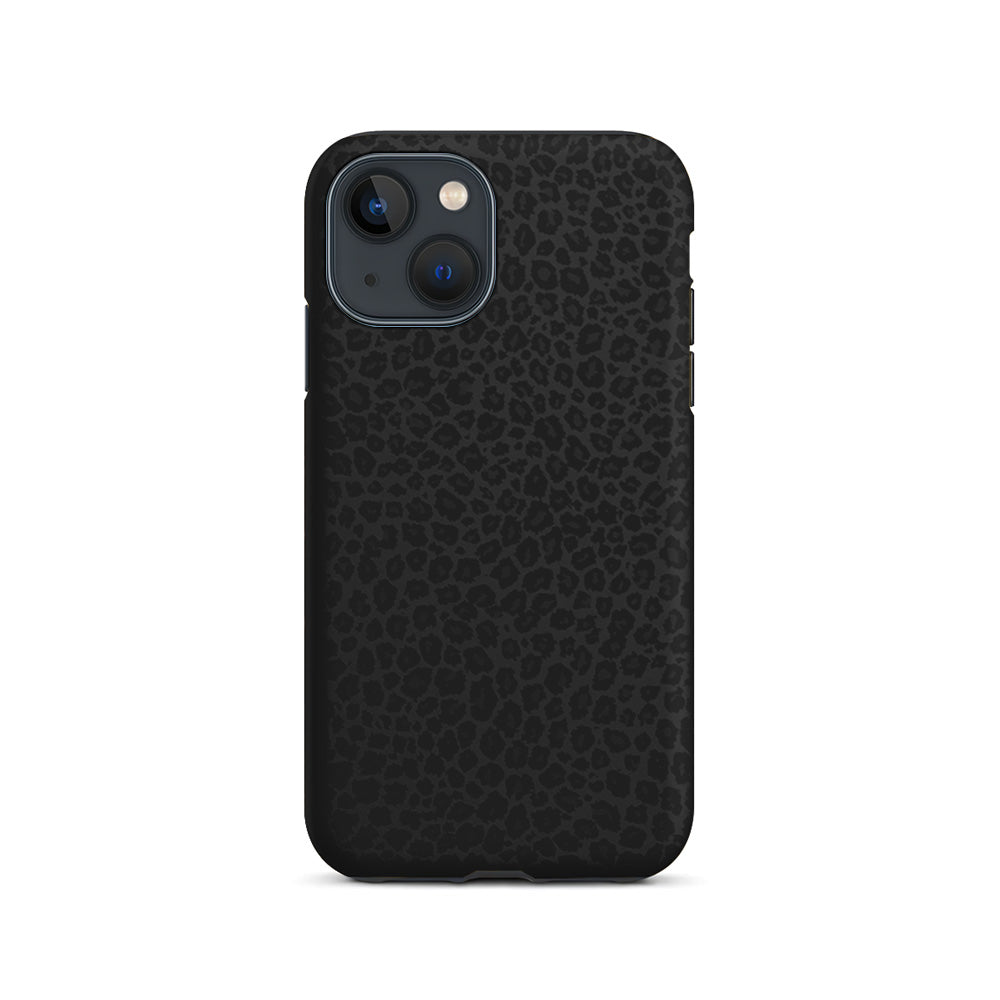 Black Leopard Skin Pattern iPhone 15 Plus Case