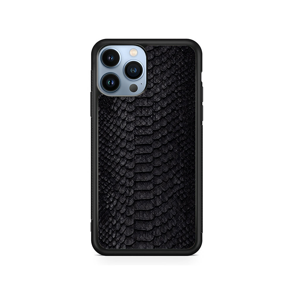 Black Snake Skin Pattern iPhone 15 Pro Case