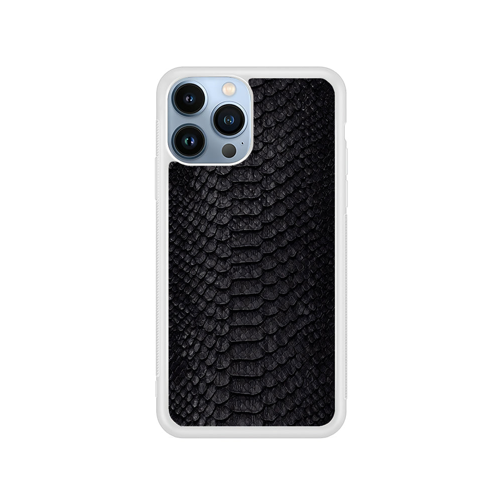 Black Snake Skin Pattern iPhone 15 Pro Case