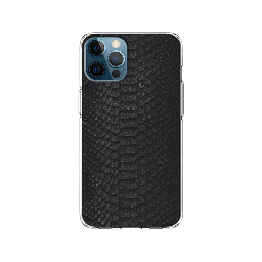 Black Snake Skin Pattern iPhone 15 Pro Case