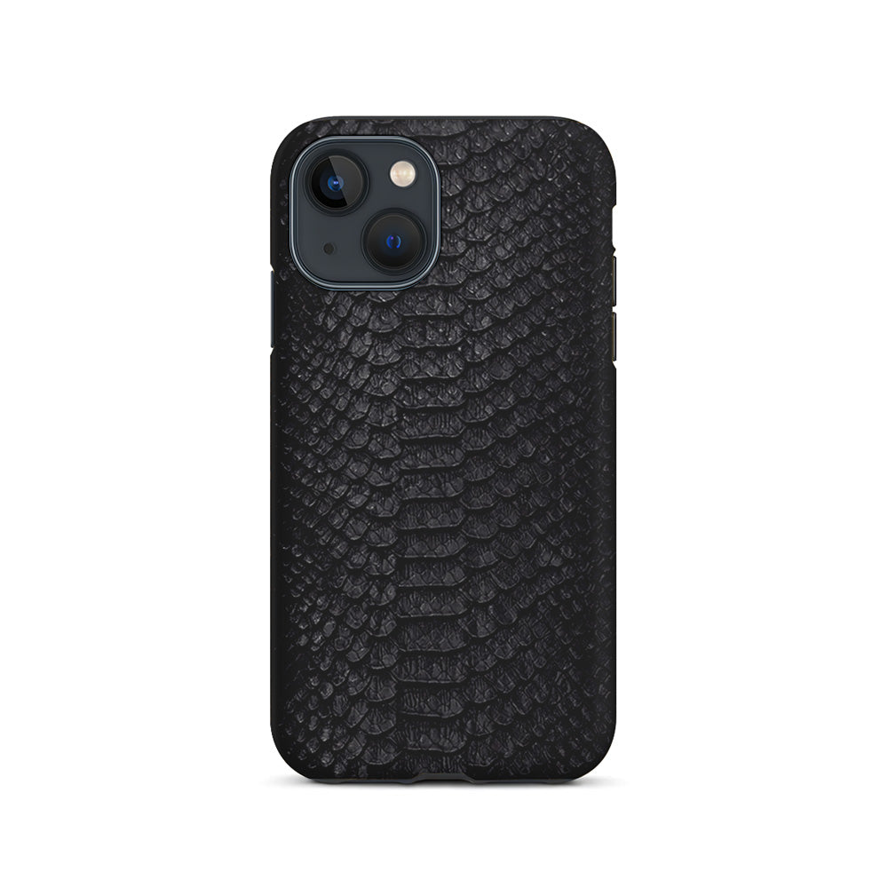 Black Snake Skin Pattern iPhone 15 Plus Case