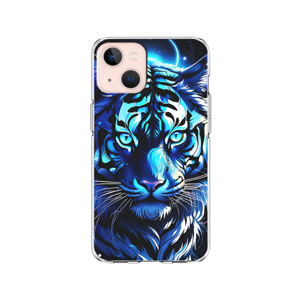 Blue Tiger Head iPhone 15 Plus Case