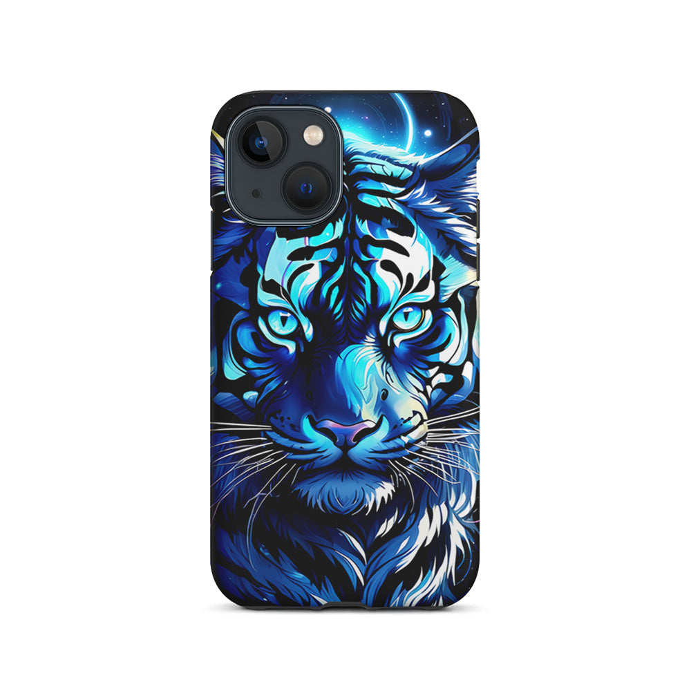 Blue Tiger Head iPhone 15 Plus Case