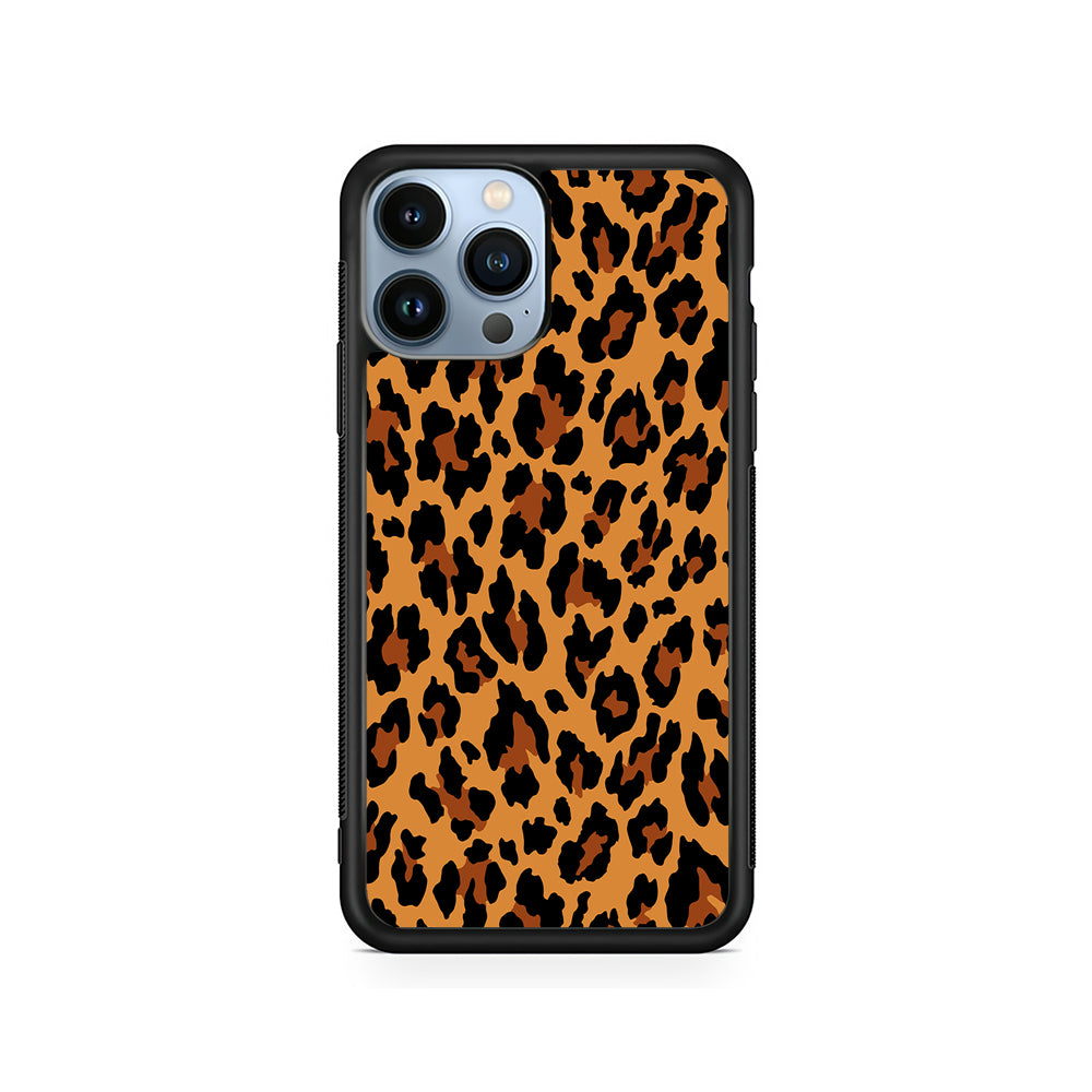 Brown Leopard Skin Pattern iPhone 15 Pro Case