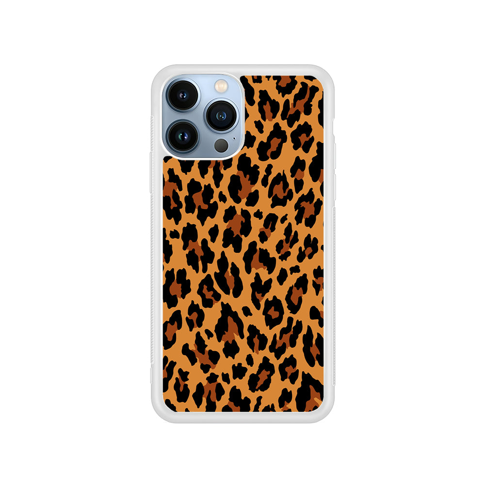 Brown Leopard Skin Pattern iPhone 15 Pro Case