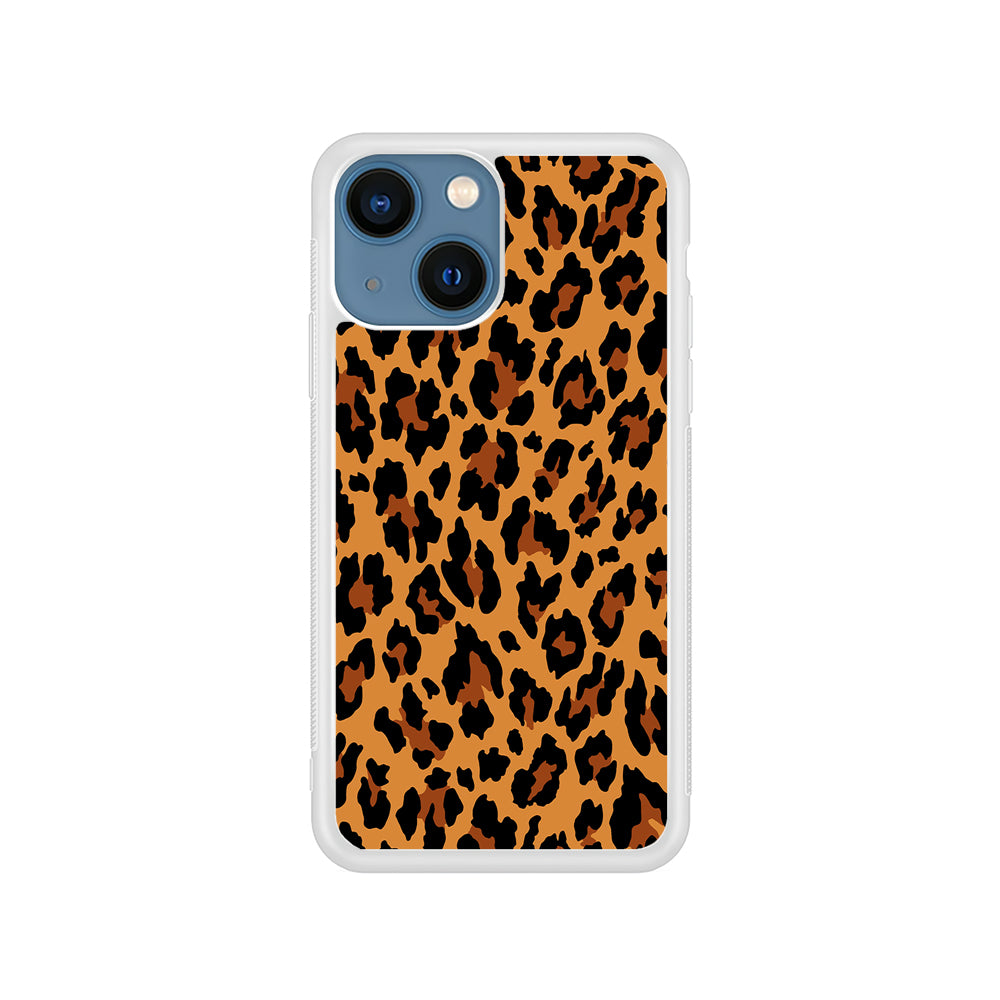 Brown Leopard Skin Pattern iPhone 15 Plus Case