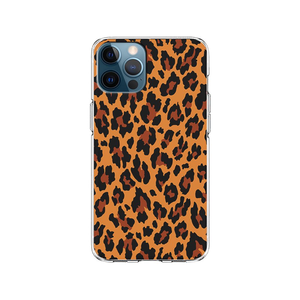 Brown Leopard Skin Pattern iPhone 15 Pro Case