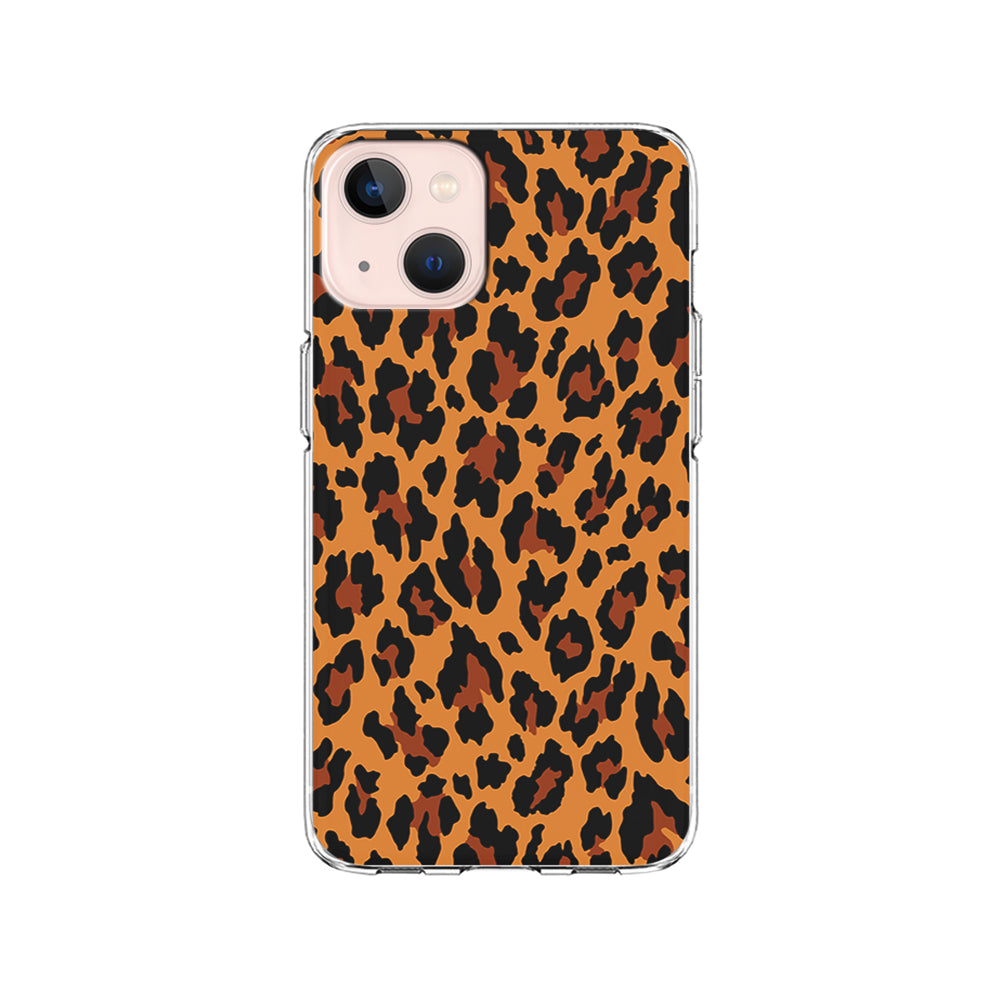 Brown Leopard Skin Pattern iPhone 15 Plus Case