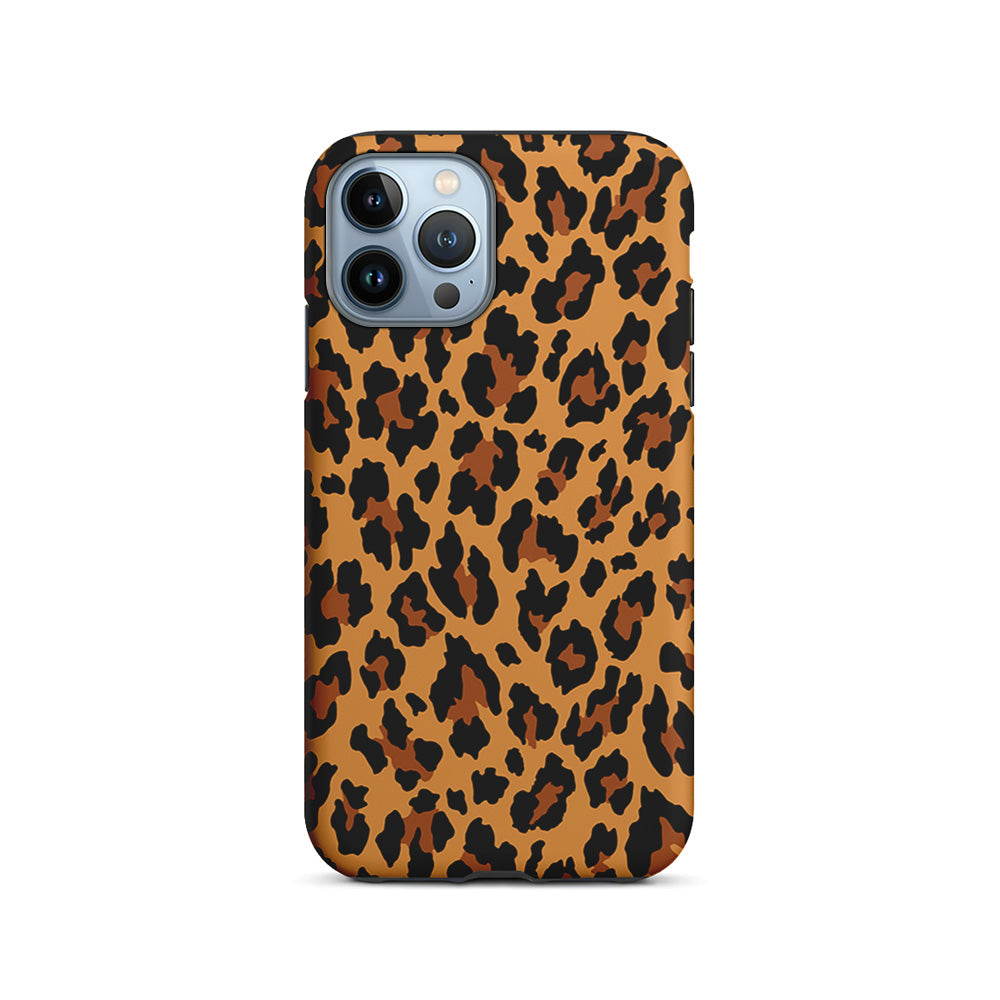 Brown Leopard Skin Pattern iPhone 15 Pro Case