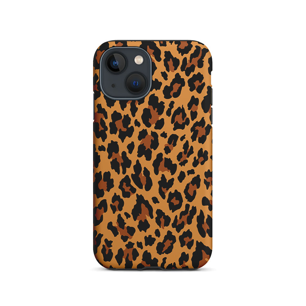 Brown Leopard Skin Pattern iPhone 15 Plus Case