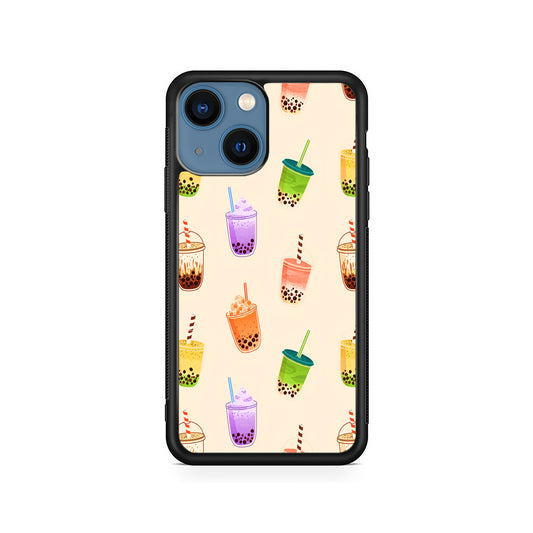 Bubble Tea Cups Colorful iPhone 15 Plus Case