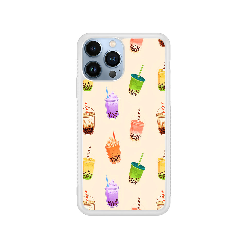 Bubble Tea Cups Colorful iPhone 15 Pro Case