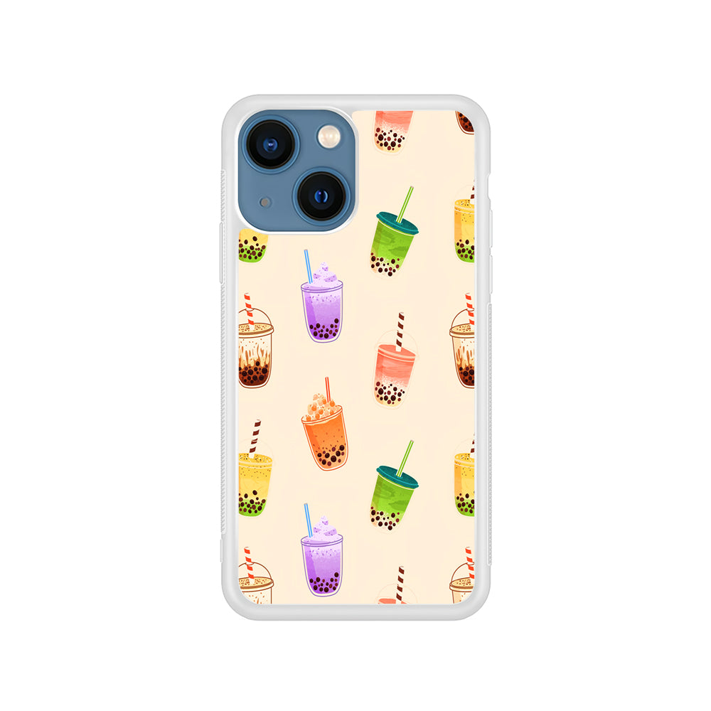 Bubble Tea Cups Colorful iPhone 15 Plus Case