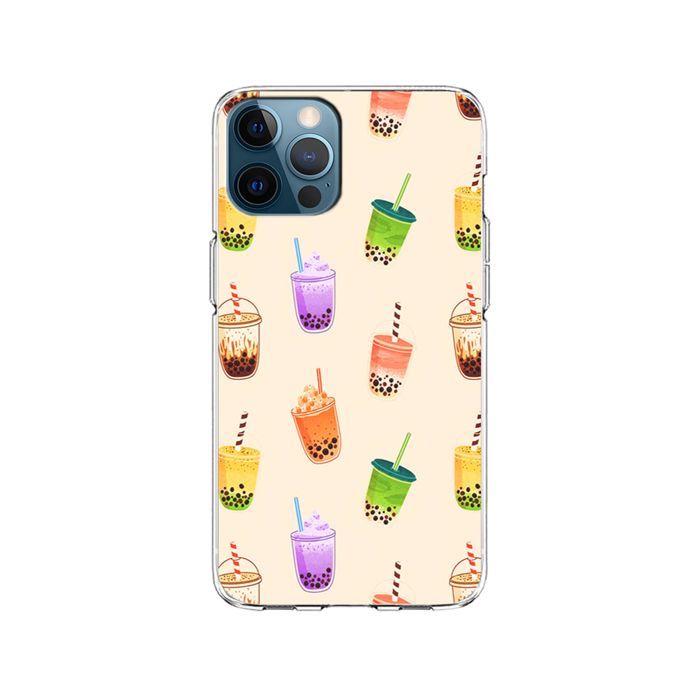 Bubble Tea Cups Colorful iPhone 15 Pro Case