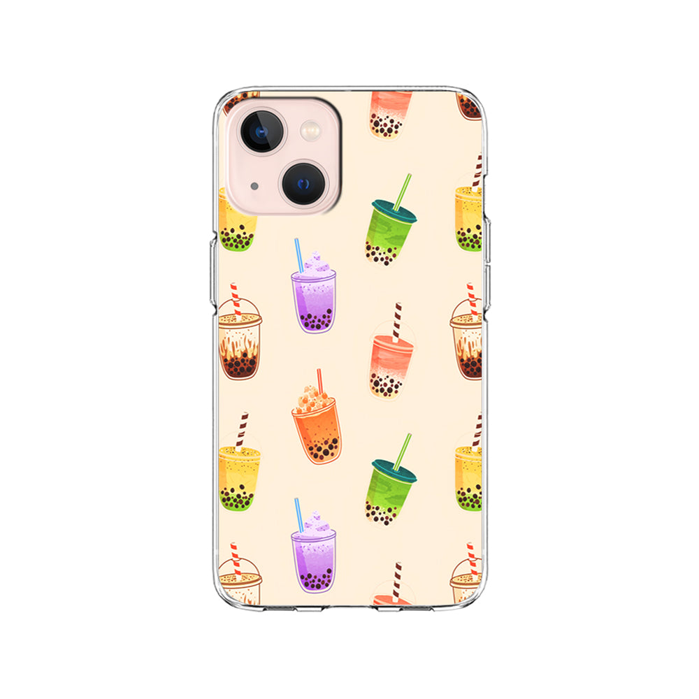 Bubble Tea Cups Colorful iPhone 15 Plus Case