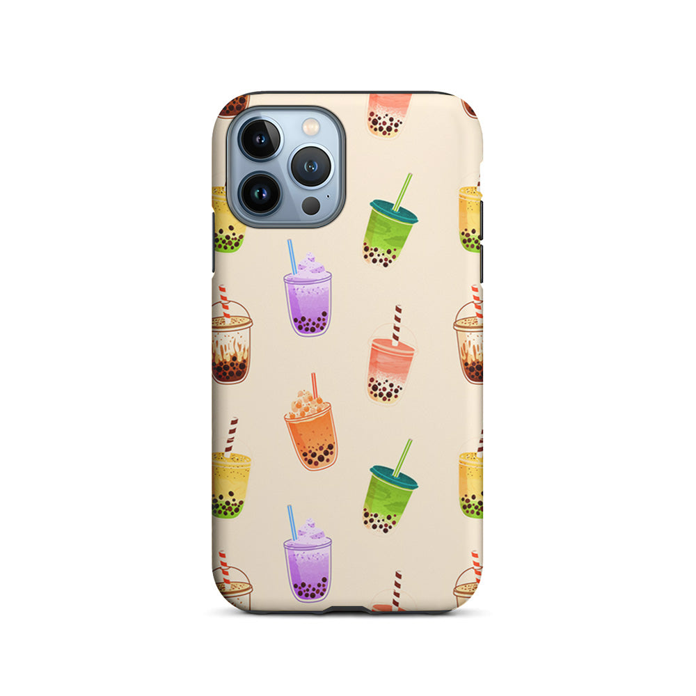 Bubble Tea Cups Colorful iPhone 15 Pro Case