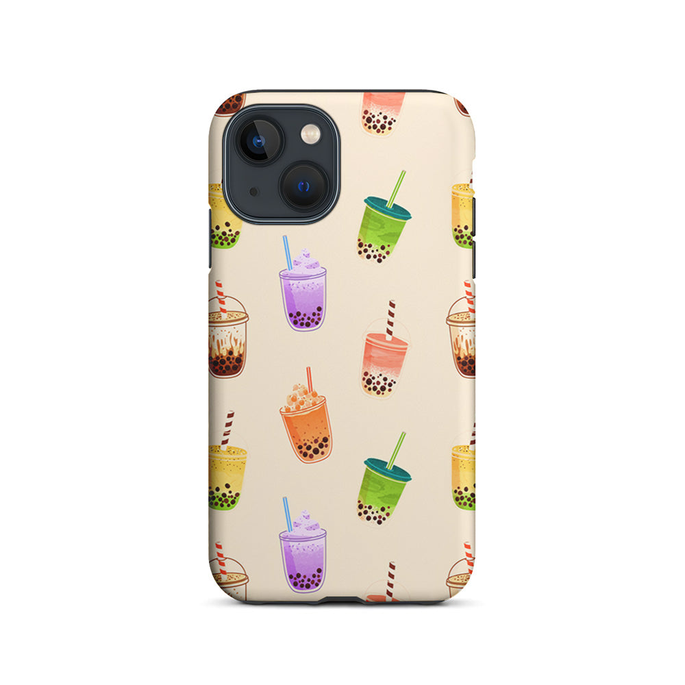 Bubble Tea Cups Colorful iPhone 15 Plus Case