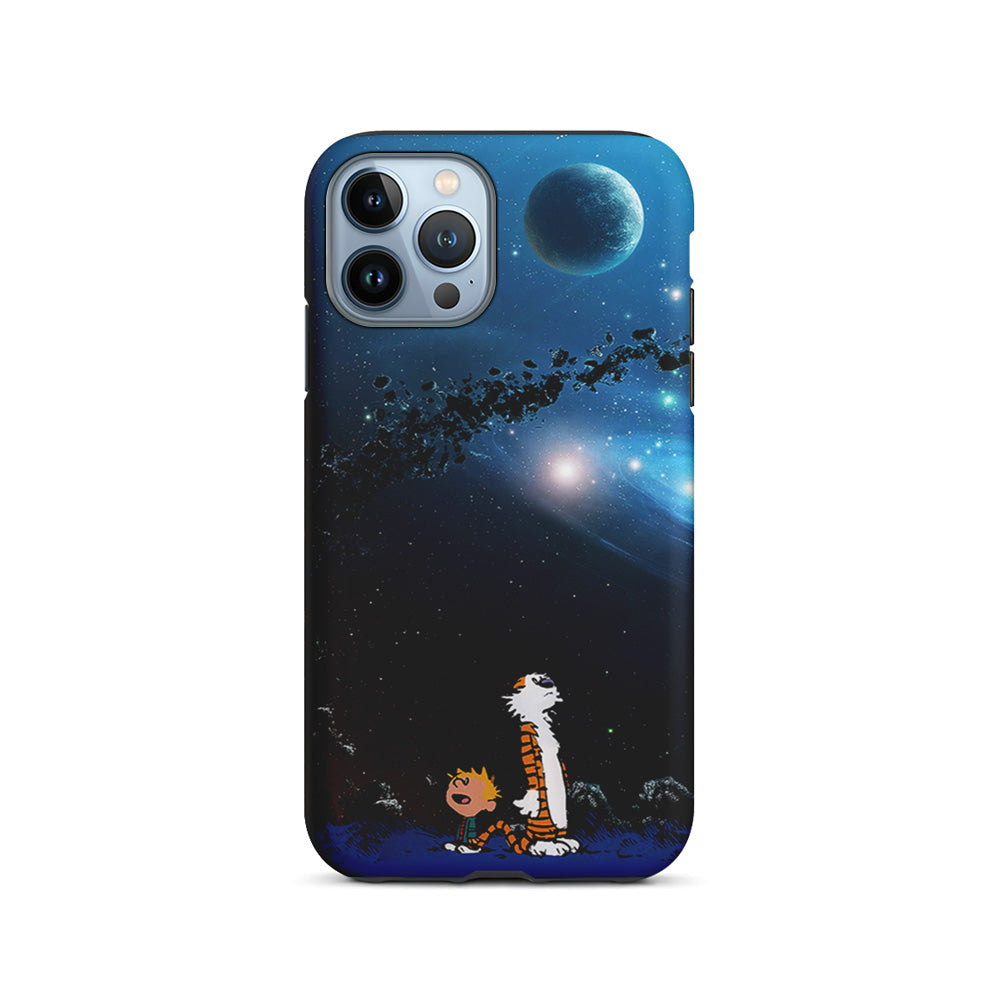 Calvin and Hobbes Galaxy iPhone 15 Pro Case