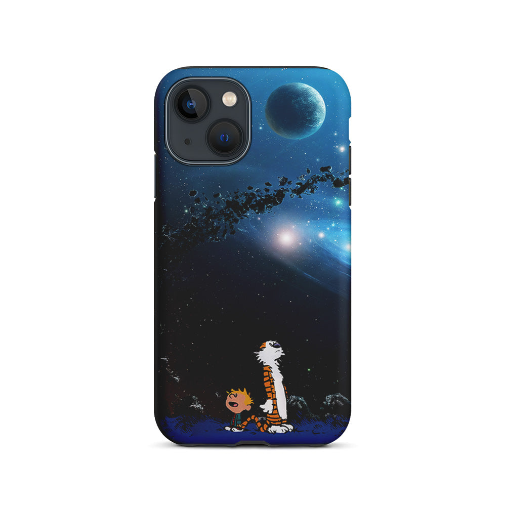 Calvin and Hobbes Galaxy iPhone 15 Plus Case