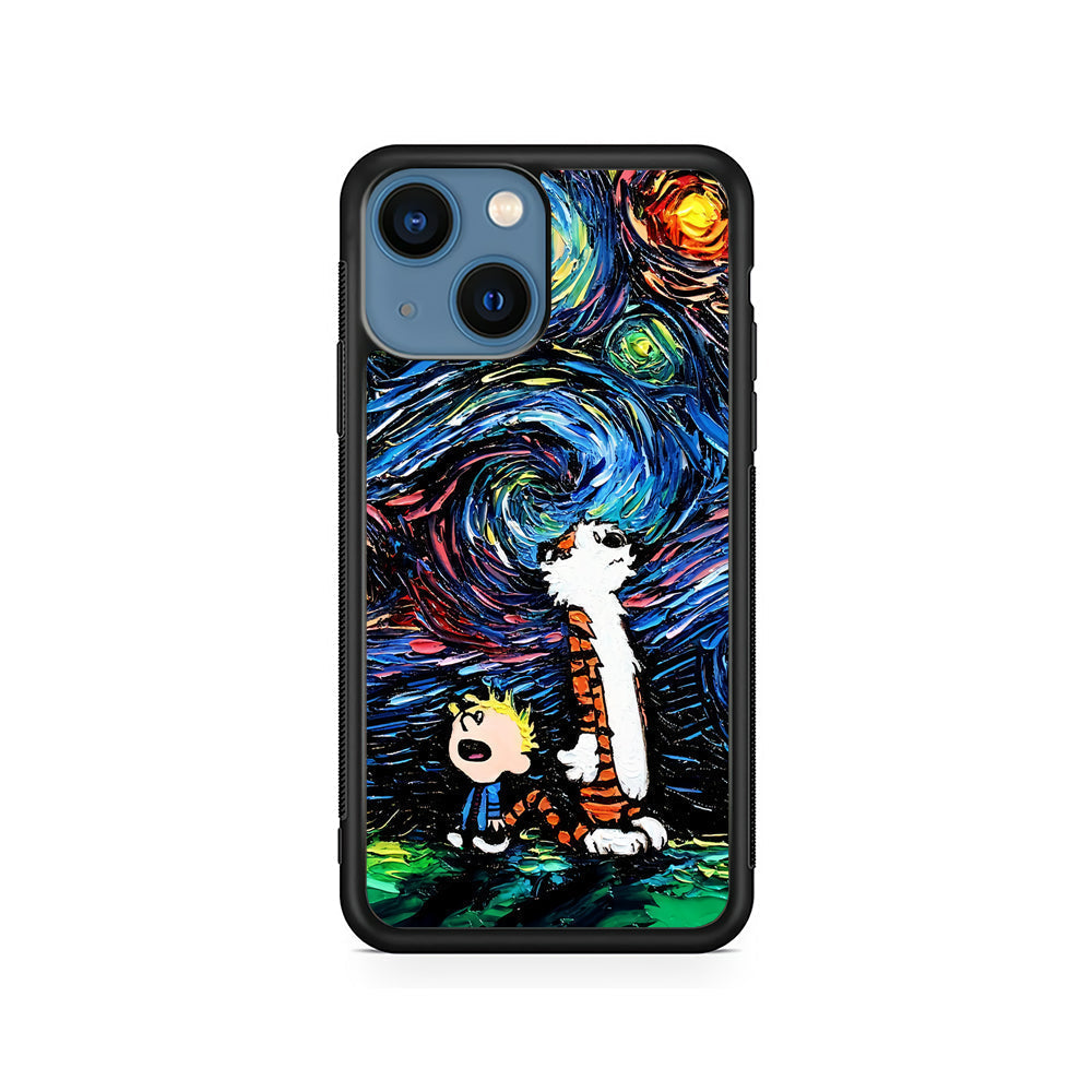 Calvin and Hobbes Starry Night iPhone 15 Plus Case