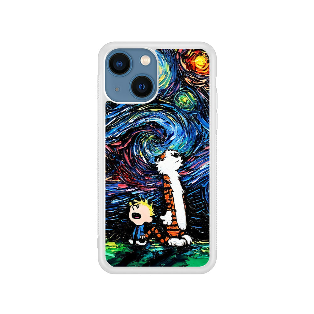 Calvin and Hobbes Starry Night iPhone 15 Plus Case