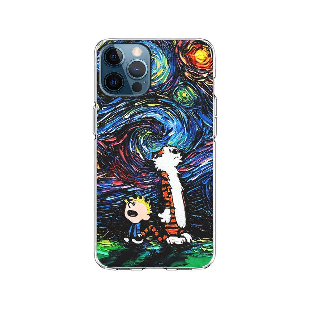 Calvin and Hobbes Starry Night iPhone 15 Pro Case