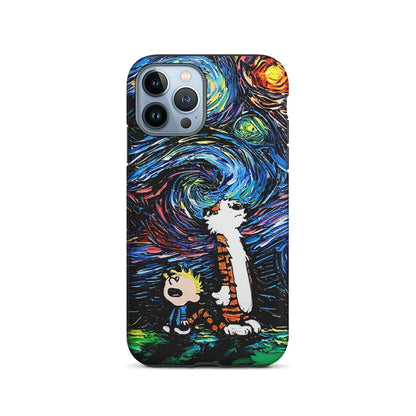 Calvin and Hobbes Starry Night iPhone 15 Pro Case