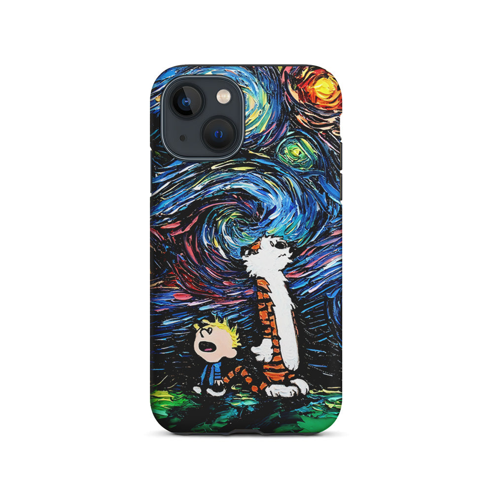 Calvin and Hobbes Starry Night iPhone 15 Plus Case