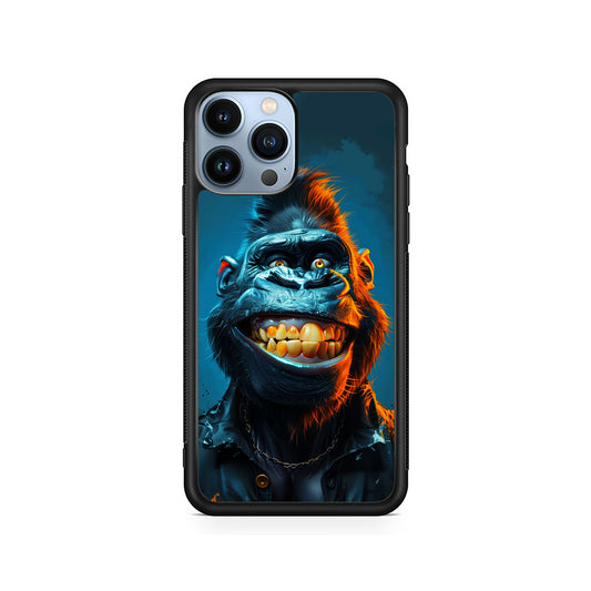 Cartoon Gorilla Smiles Wide iPhone 15 Pro Case