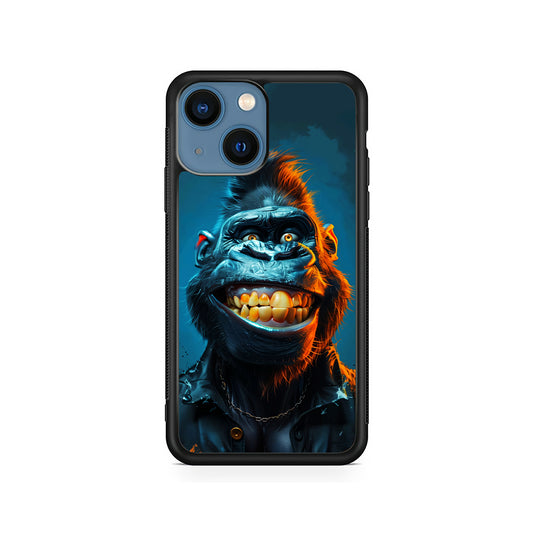 Cartoon Gorilla Smiles Wide iPhone 15 Plus Case