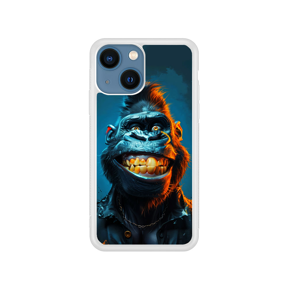 Cartoon Gorilla Smiles Wide iPhone 15 Plus Case