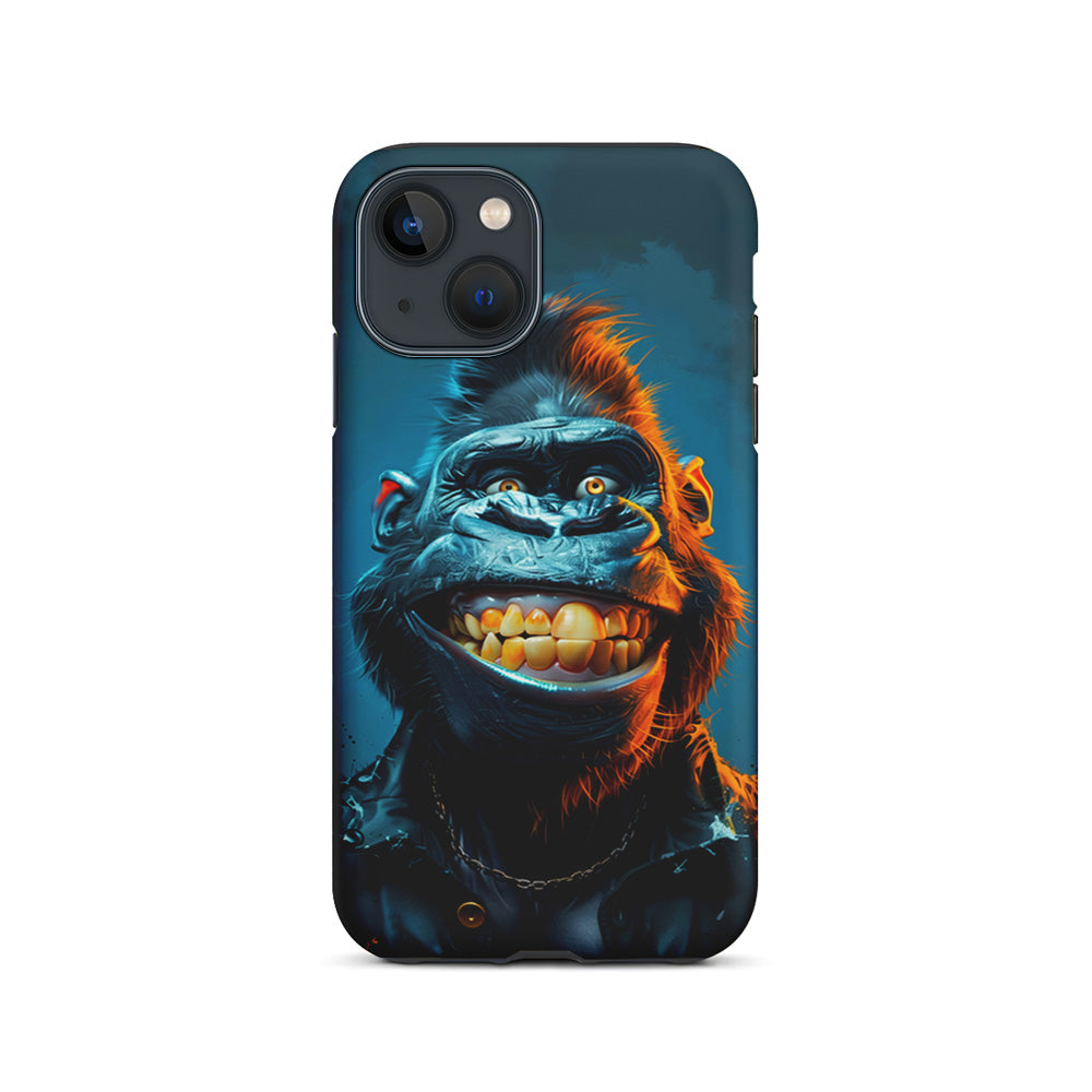 Cartoon Gorilla Smiles Wide iPhone 15 Plus Case