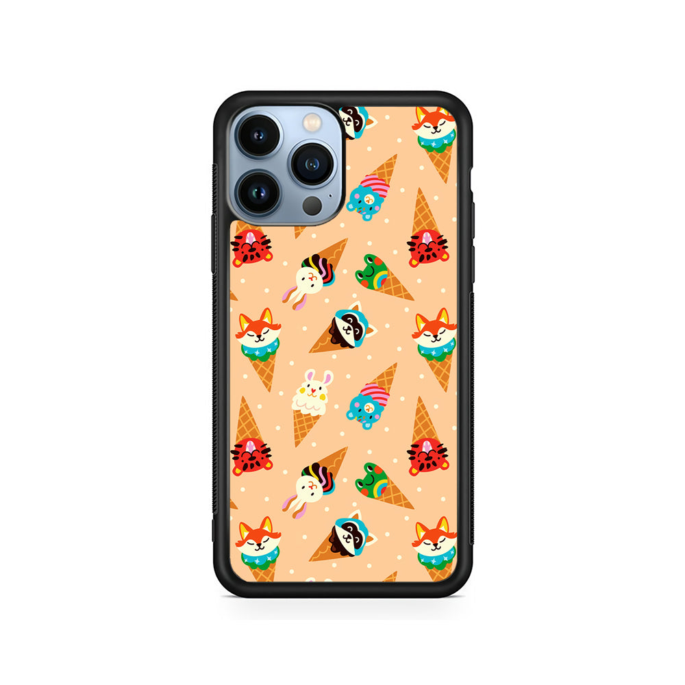 Cartoon Ice Cream Cones iPhone 15 Pro Case