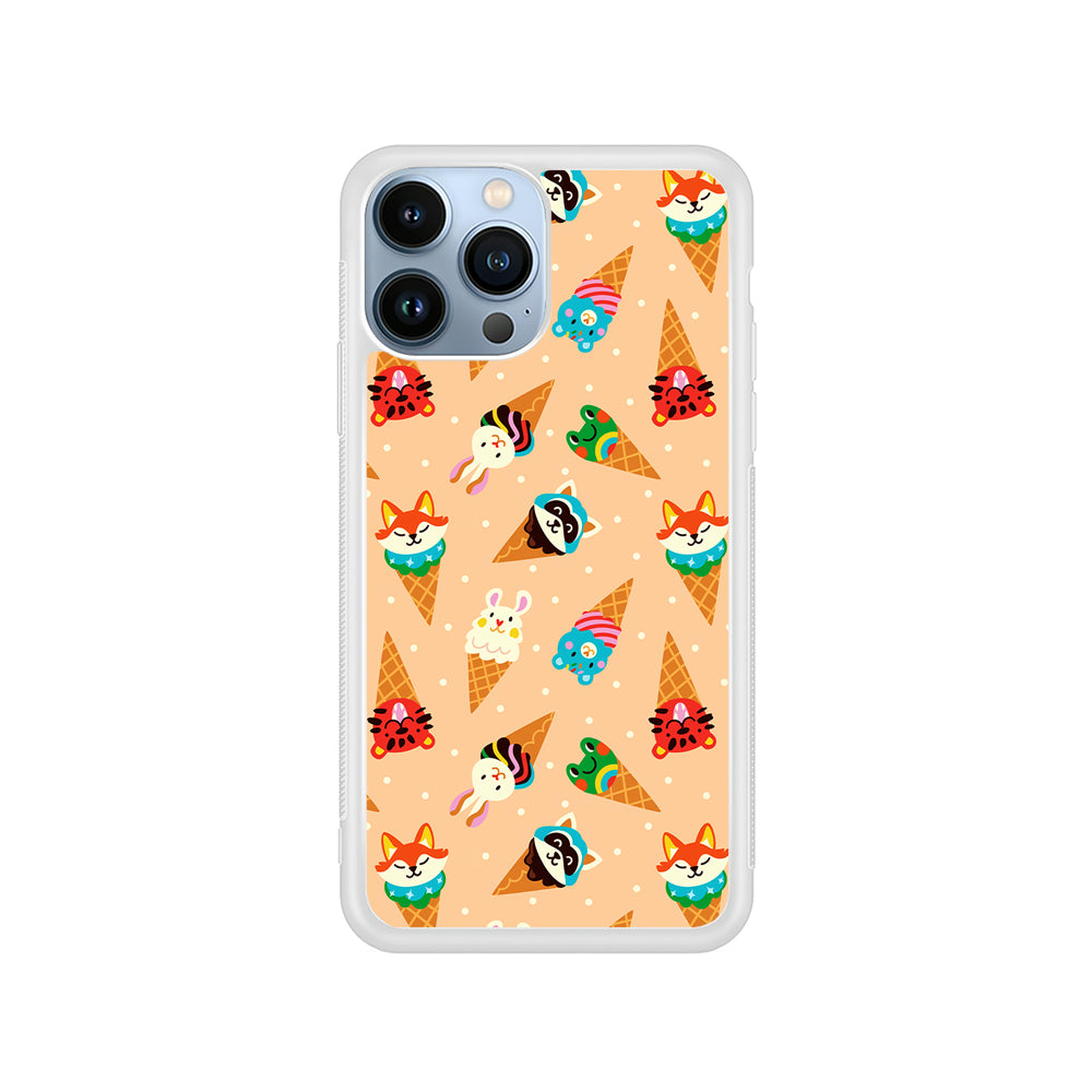 Cartoon Ice Cream Cones iPhone 15 Pro Case