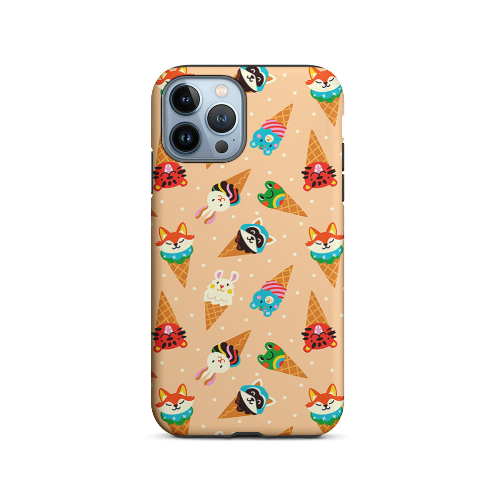 Cartoon Ice Cream Cones iPhone 15 Pro Case