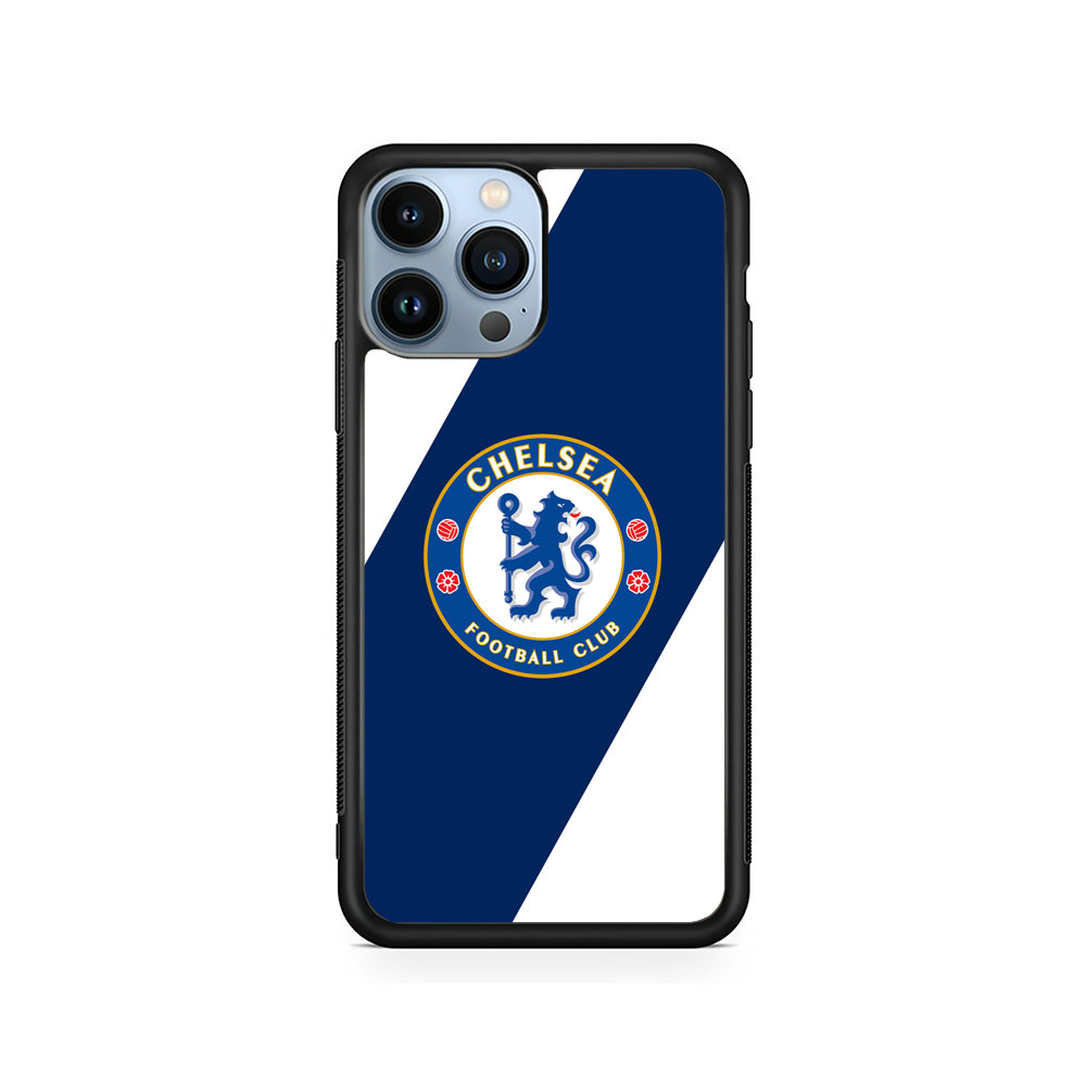 Chelsea FC Stripe Sling Logo iPhone 15 Pro Case