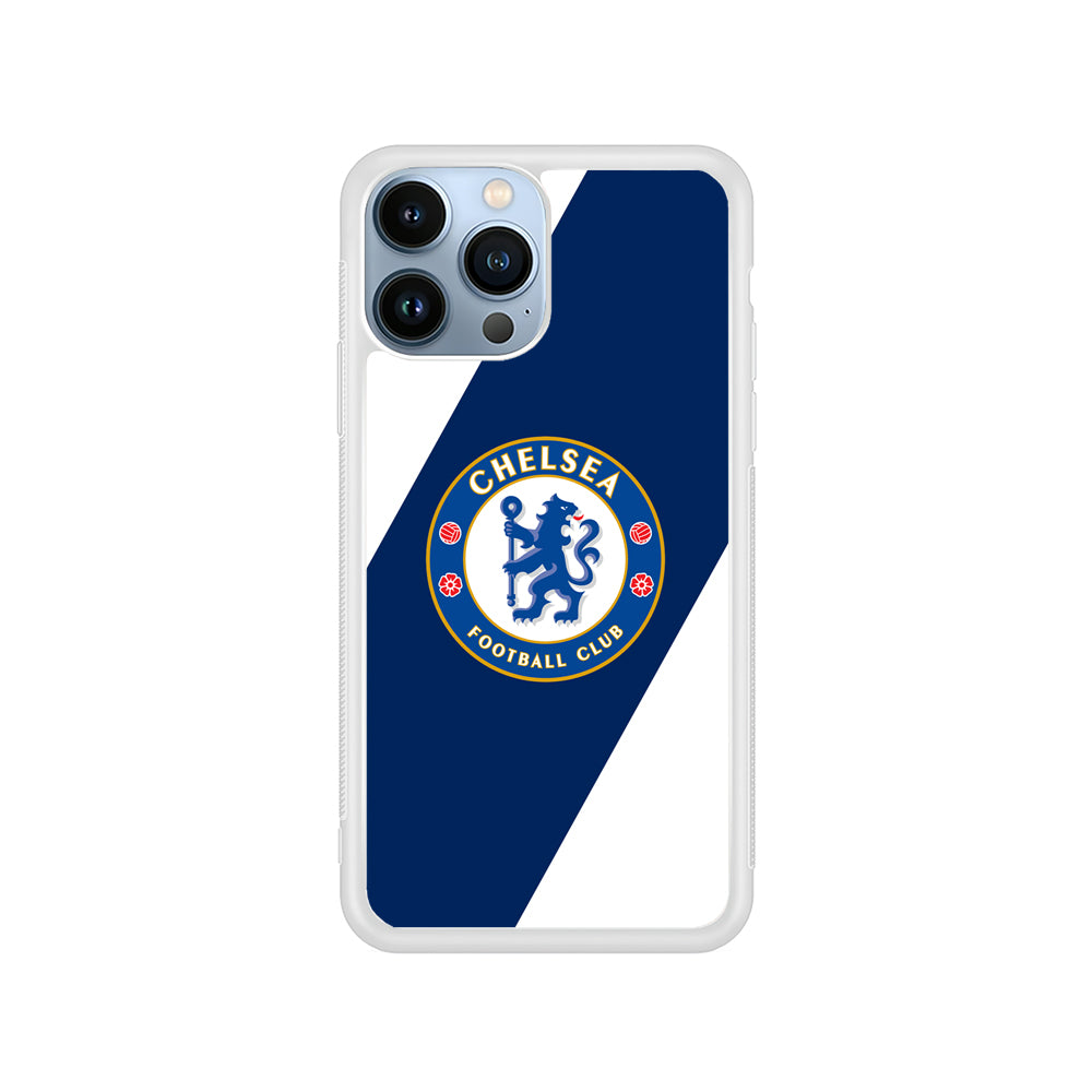 Chelsea FC Stripe Sling Logo iPhone 15 Pro Case