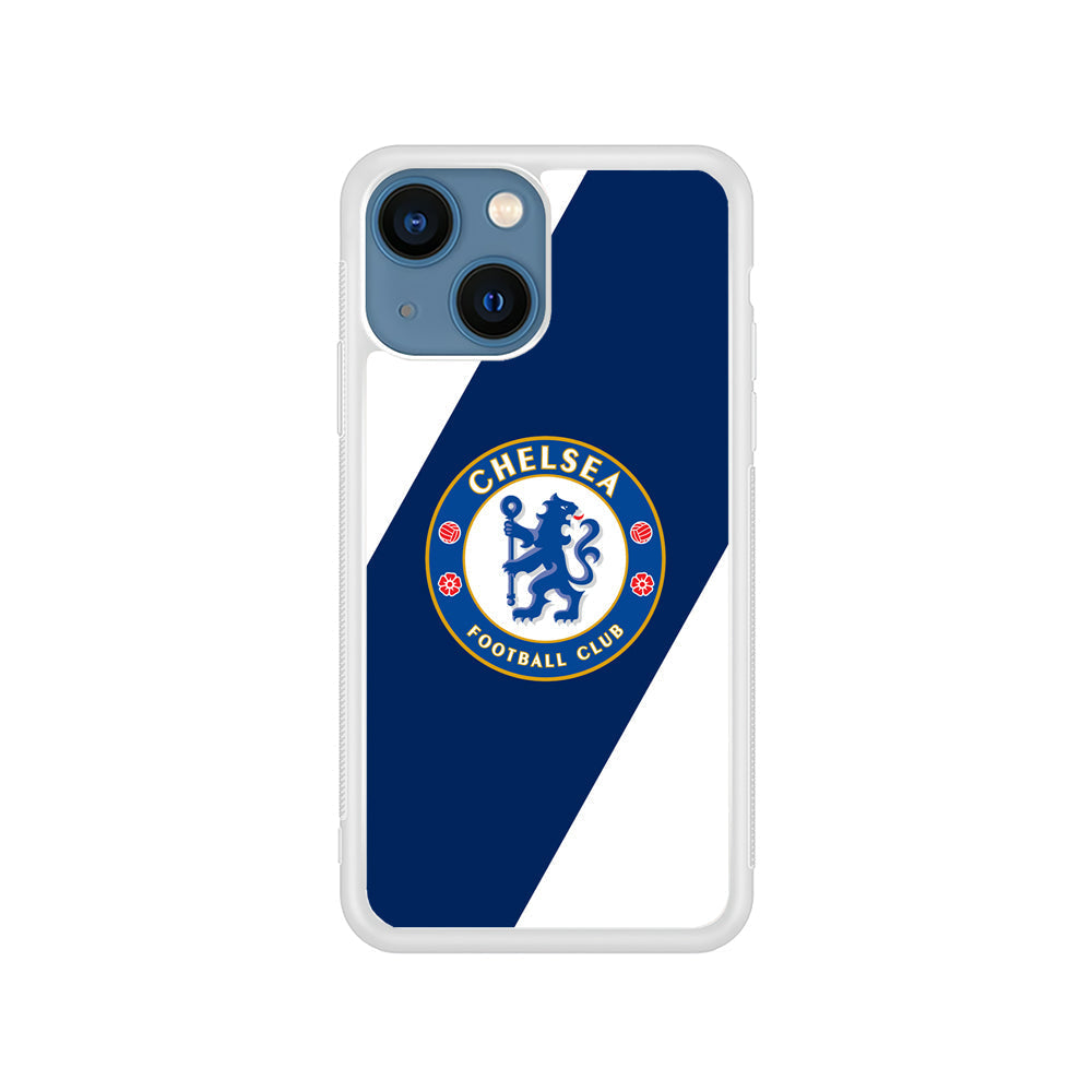 Chelsea FC Stripe Sling Logo iPhone 15 Plus Case