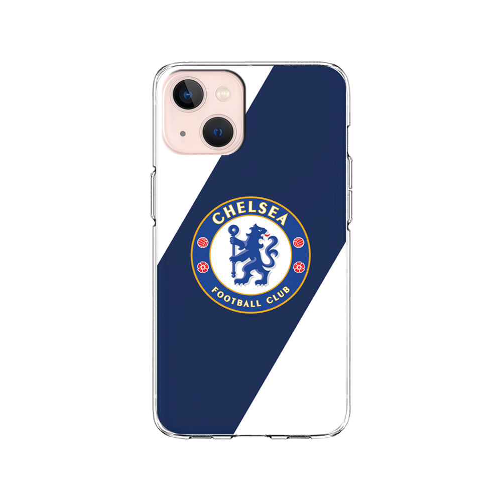 Chelsea FC Stripe Sling Logo iPhone 15 Plus Case