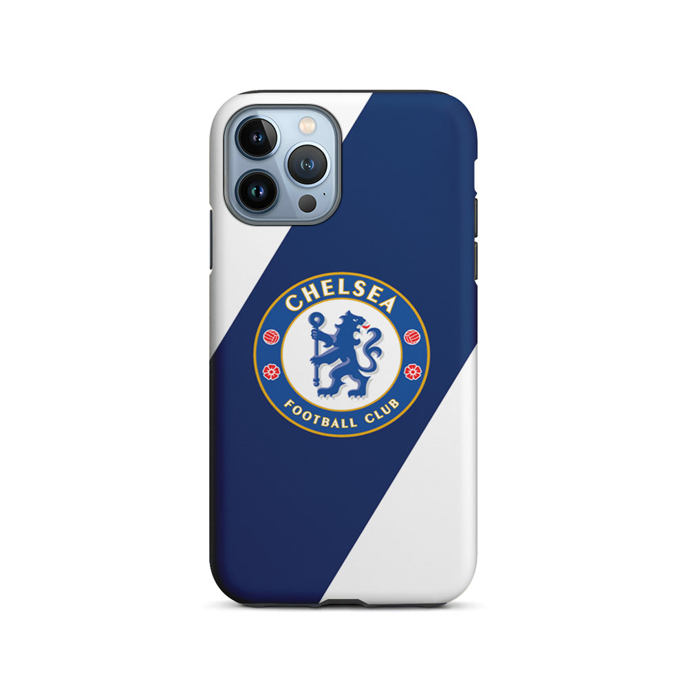 Chelsea FC Stripe Sling Logo iPhone 15 Pro Case