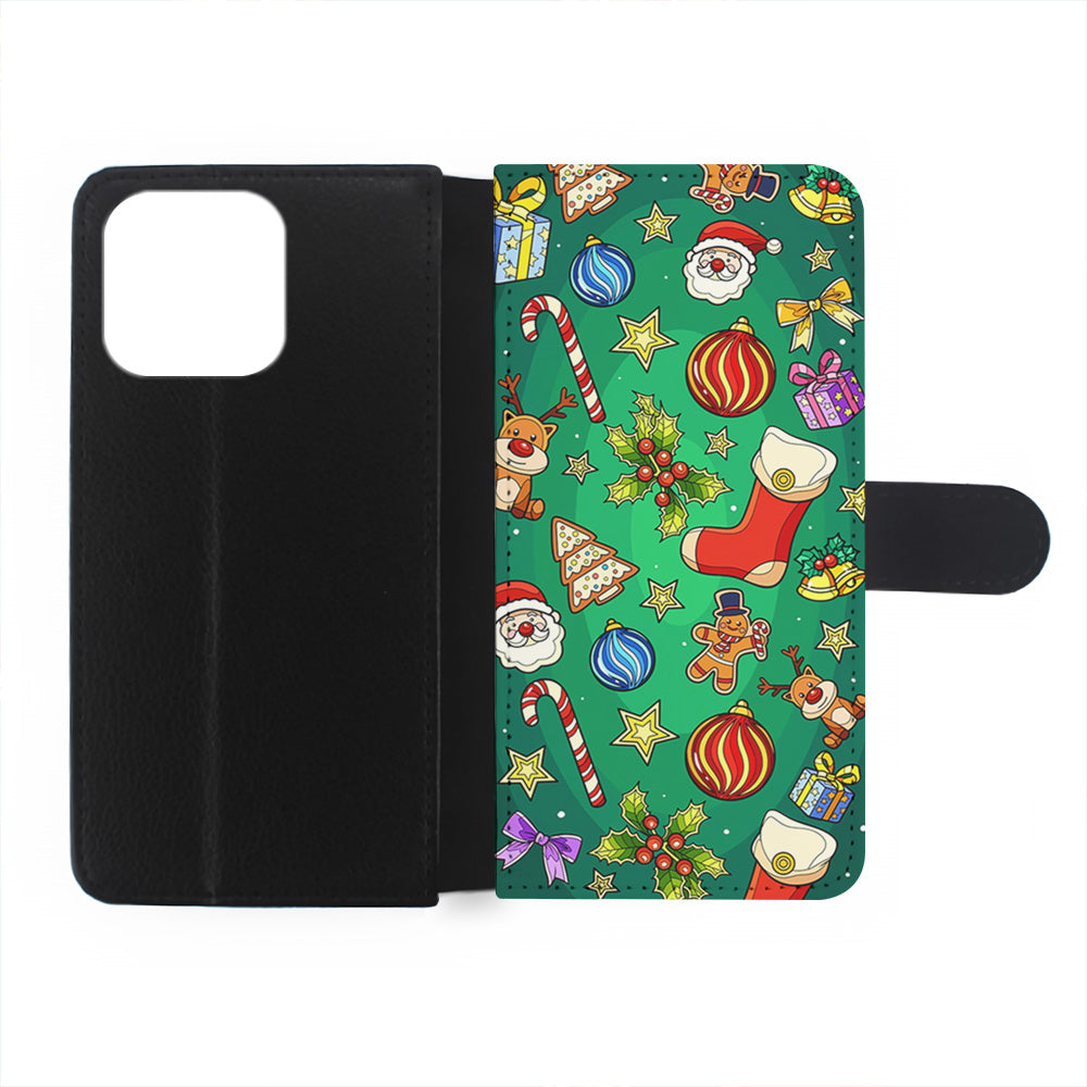 Christmas Ornaments Pattern Green iPhone 15 Pro Case