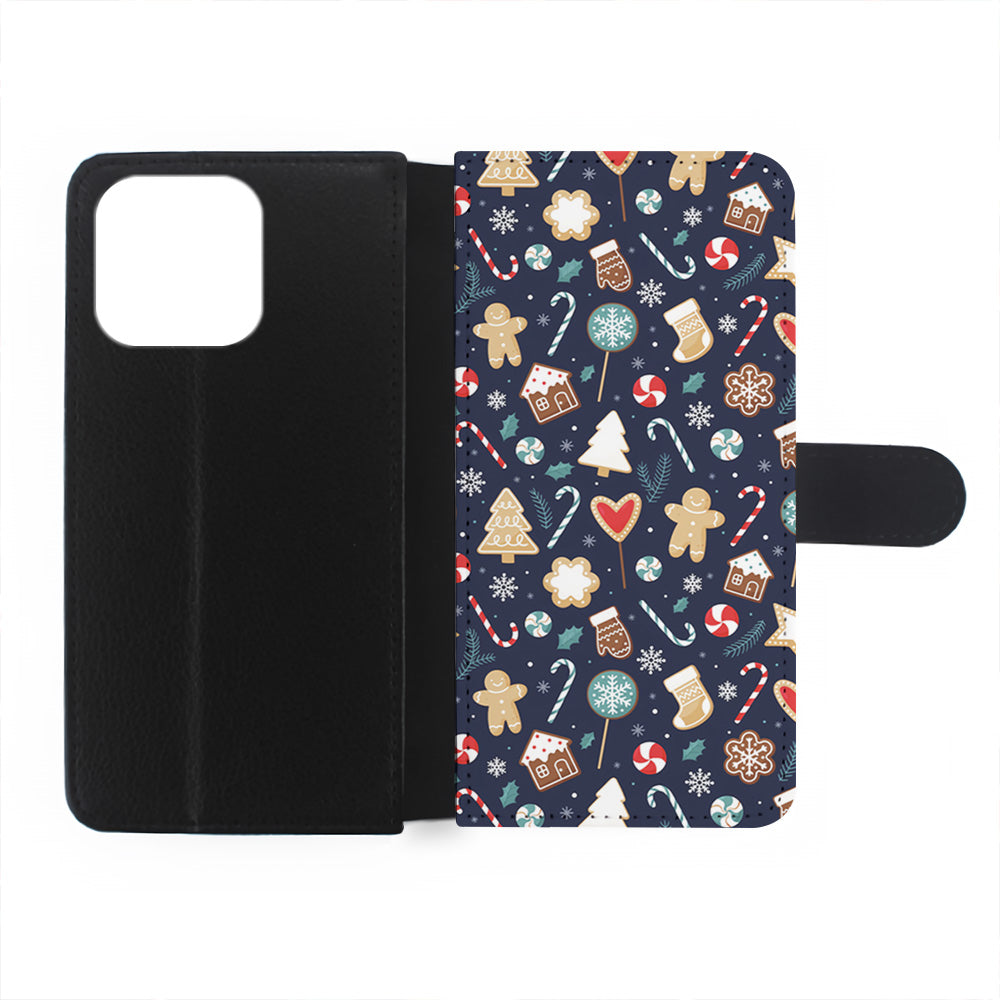 Christmas Ornaments Pattern Navy iPhone 15 Plus Case